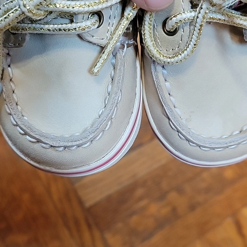 Sperry Top Sider Baby Boat Shoes Pink Leopard Print  Size 2